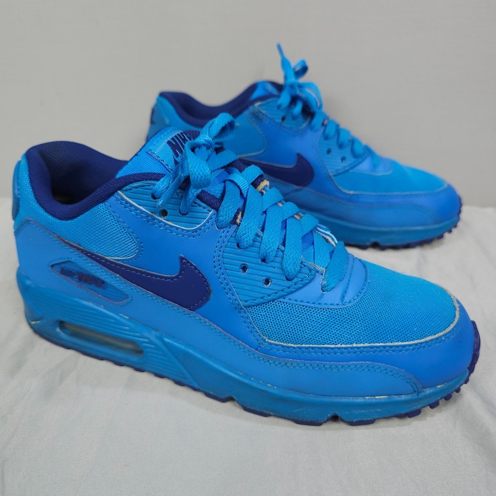 Nike Air Max 90 Shoes GS Boy Size 7y Photo Blue Deep Royal Low Sneaker